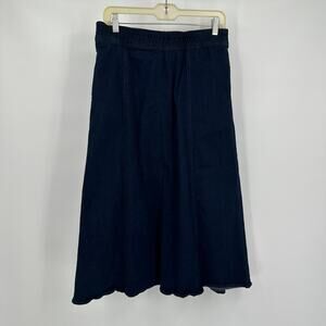 Bend Over Womens Skirt Size 14 Modest Dark Wash Denim A‎ Line Classic Casual